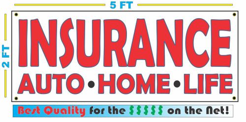 INSURANCE BANNER Sign High Quality NEW + Auto Home Life +
