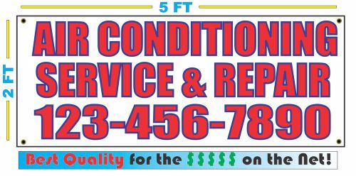 AIR CONDITIONING SERVICE &amp; REPAIR w CUSTOM PHONE Banner Sign NEW Best Price!