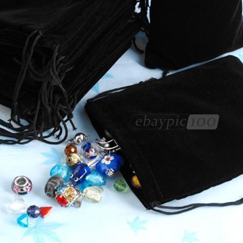 50pcs Velvet Jewelry Box Bags Pouch Storage Organizer Wedding Party Gift Bags