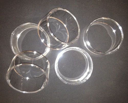 Clear Acrylic Rings 3 15/16&#034; O.D. X 2&#034; Tall. 3/16&#034; Thick LOT OF 10