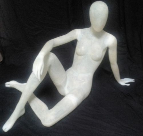 Female full-size sitting mannequin - transparent fiberglass - high quality - #31 for sale