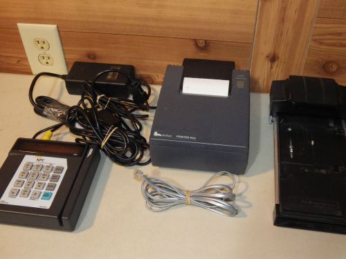 Lot of Retail Credit Card Equipment - Verifone Printer, Terminal, Addressograph