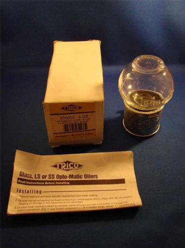 Trico #30003 4 oz optomatic oiler glass 1/4&#034; npt outlets new in box for sale