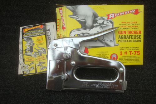 Arrow t-75 t75 heavy duty wire &amp; cable tacker stapler gun for sale