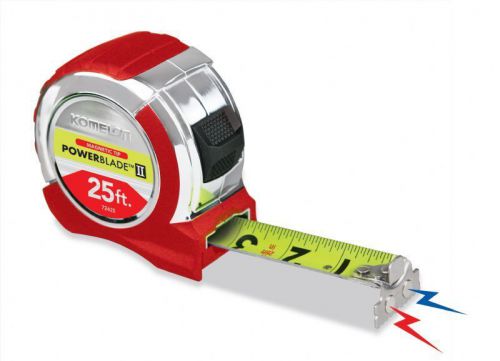 Komelon 72425 powerblade ii magnetic hi-viz double-sided tape measure, brand new for sale