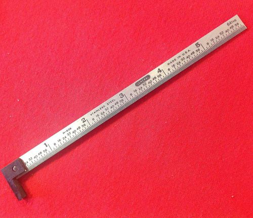 General Tools H-636 Hook-End Rigid Precision Rule Stainless Steel 6&#034; Long USA