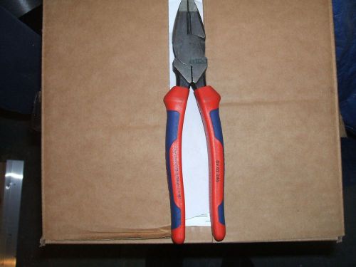 Knipex 9&#034; linesmans high leverage pliers ergonomic handles