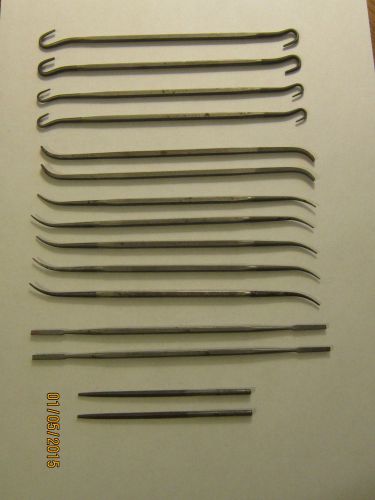 15 piece grobet vallorbe round swiss needle files jeweler machinist watch maker for sale