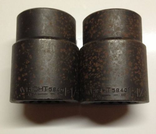 Wright Tool #5840 #5 Spline Drive 6-Point Standard Impact Socket 1-1/4&#034;