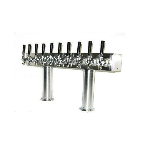 3&#034; pedestal h towers ss - 10 faucets - glycol ready - commercial bar draft beer for sale
