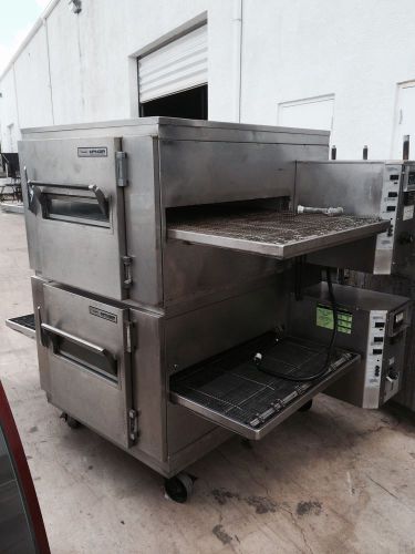 Lincon impinger double stacked gas convoyor pizza ovens model 1000 for sale