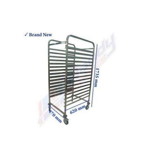 BRAND NEW BAKER STAINLESS STEEL GASTRONORM DOUBLE TROLLEY BAKERY BUN BREAD DOUGH