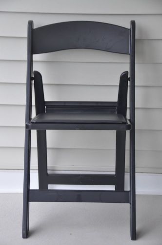 48 Black Resin Folding Chairs Stackable Meeting Seminar Convention Dining Chair