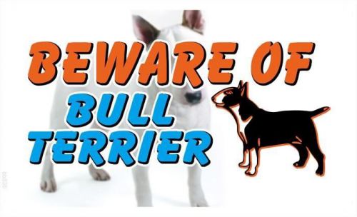 bb836 Beware of Bull Terrier Banner Shop Sign
