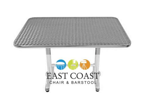 New 32&#034; x 48&#034; Rectangular Outdoor Stainless Steel Table - Table Height