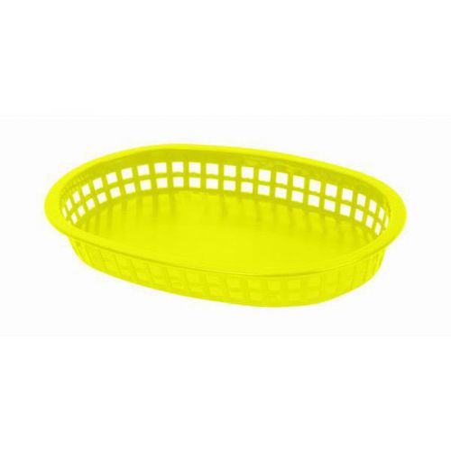 4 PC Large 10-3/4&#034; Fast Food Basket Baskets Tray YELLOW NEW