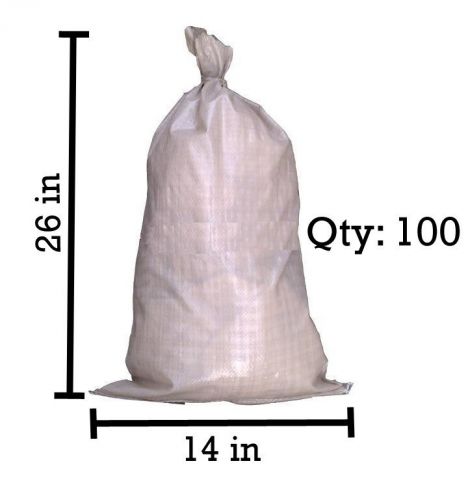 Sandbaggy 100 Beige Empty Sandbags For Sale 14x26 Sandbag Sand Bags Bag Poly