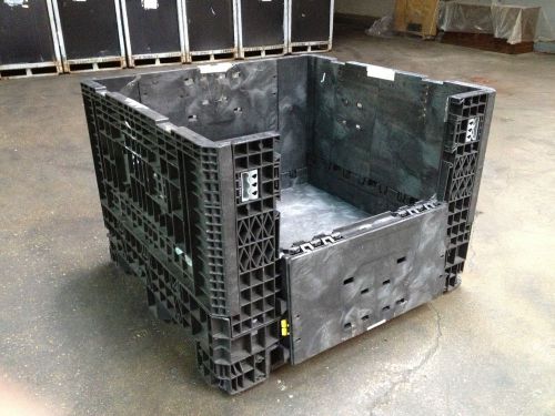 Buckhorn Bulk Plastic Collapsible Container Storage Bins Nesting Heavy Duty-Gray