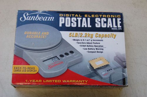 Sunbeam Digital Electronic Postal Scale - Model SP5 - 5 lb - NEW