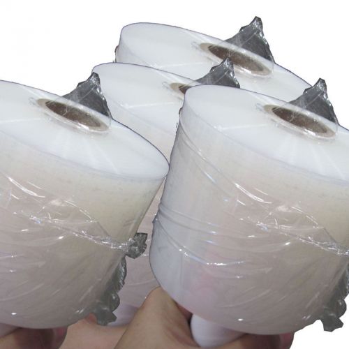 Lot of 4, 3&#034; 80 gauge 1000&#039; shrink wrapper hand stretch film, 4&#034; handle for move for sale