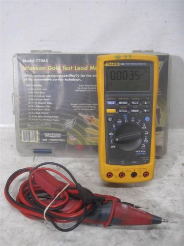 Fluke 189 True RMS Multimeter Tester with Leads and Case