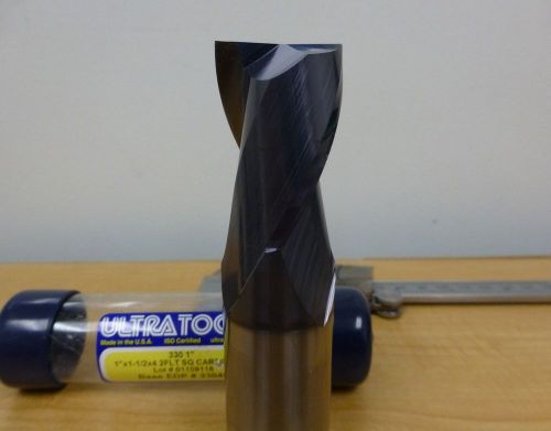 ULTRA Carbide Sq End Mill, 2 Flt, 1&#034; Dia, 1-1/2&#034; LOC,  4&#034; OAL, 33048TA, Surplus