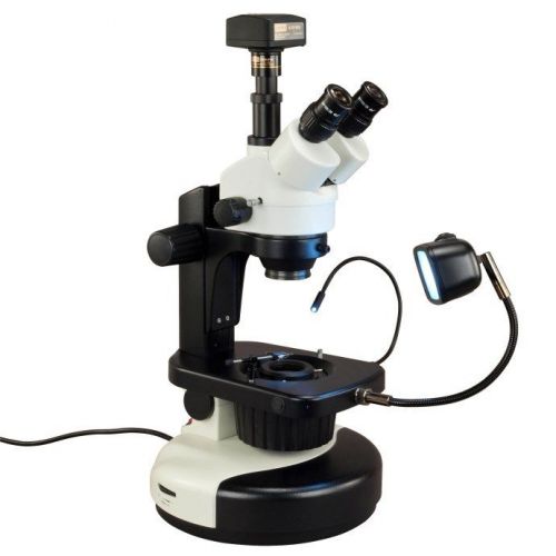 Omax 7-45x trinocular gem zoom stereo microscope multi lights+14mp usb camera for sale