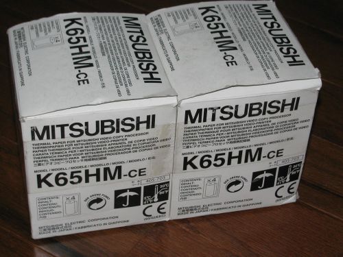 Mitsubishi High Density Thermal Paper K65HM-ce/ KP65HM-ce 2 Boxes 8 Sealed Rolls