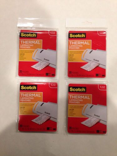 Scotch Thermal Laminating Pouches Index Card Size 3.7&#034; x 5.2&#034; 5 Mil, Pack Of 80