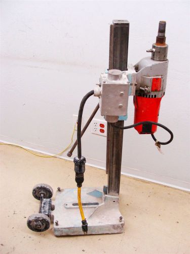 Milwaukee 4004 20 amp diamond core drill rig coring drill motor &amp; stand for sale