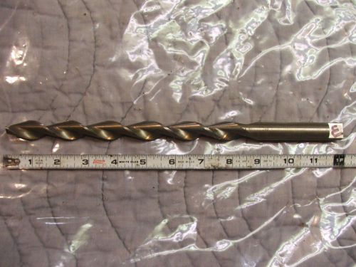 taper length straight shank bendix twist drill bit 21/32&#034; 12 inch oal 8&#034; cut w