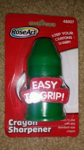 Rose Art Handheld Easy Grip Crayon Sharpener Teacher Supply School Green