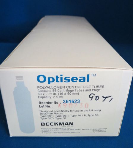 Beckman Centrifuge Tubes OptiSeal 8.9 mL 16 x 60 mm  Qty 56  # 361623
