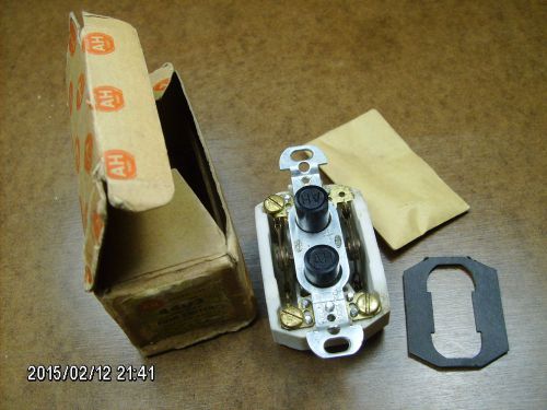 NOS vintage AH old style push button wall switch light switch