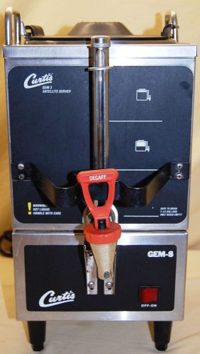 CURTIS GEM-8 SATELLITE COFFEE WARMER &amp; DISPENSER 1.5 GALLON GEM-3, DECAF COFFEE