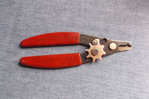 Vtg 5.5&#034; L Red Handle GENERAL Wire Strippers #69 - Made in USA
