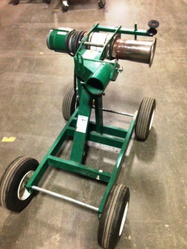Used Greenlee 6800 Cable Puller on Wheeled Transport w/ Boom Mount 00871 00870
