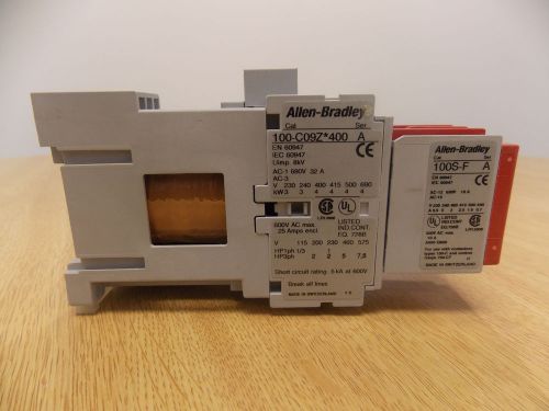 Allen-bradley cat ser. a 100-c09z*400, a-b 100s-f ser. a attached for sale