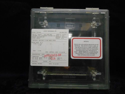 Toppan Dupont Photomask 854-9505-001 Advanced Micrascan III Reticle CEA Approved