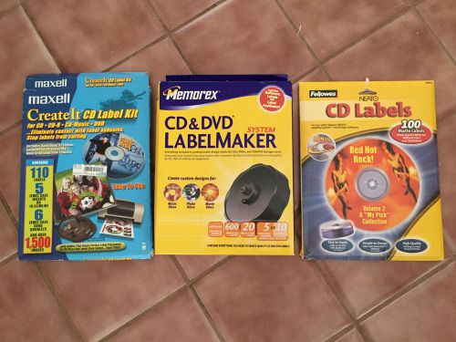 Cd &amp; dvd label maker with labels for sale
