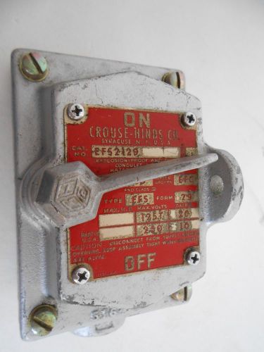 Crouse Hinds EFS2129 Switch