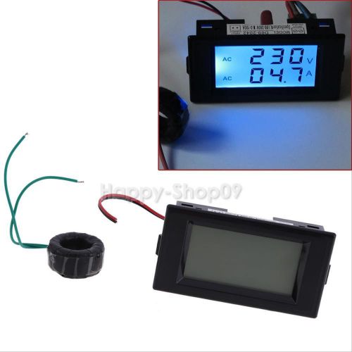 AC Digital Ammeter Voltmeter LCD Panel Amp Volt Meter Gauge AC 80-300V 100A