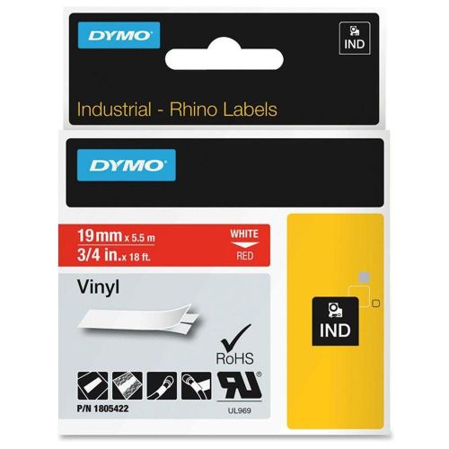 Dymo White on Red Color Coded Label 1805422