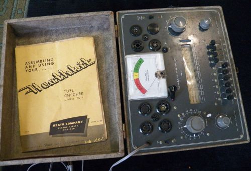 Vintage Heath Co. Heathkit Vacuum Tube Tester Checker Model TC-2 With Manual