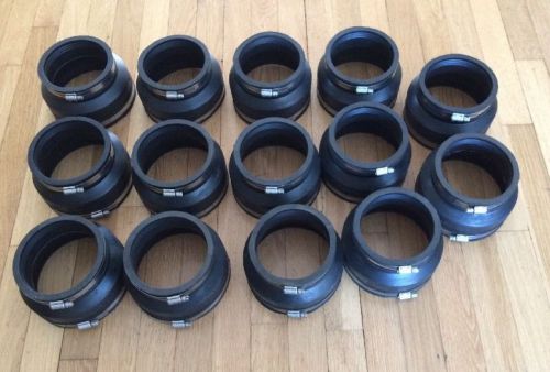 Lot of 14- 5&#034; x 4&#034; rubber coupling for cast iron or plastic for sale