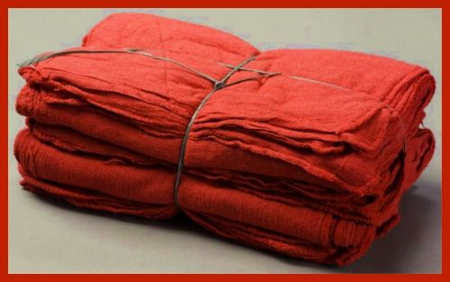 1000 INDUSTRIAL SHOP WIPING RAGS CLEANING TOWELS RED COMMERCIAL NEW FREE SHIP