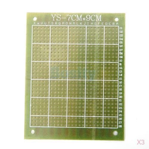 3x diy prototype universal double side pcb print circuit board 7 x 9cm 672 holes for sale