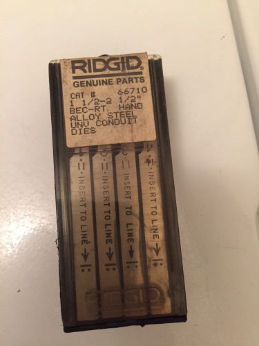 Ridgid 66710 1 1/2-2 1/2&#034; BEC-RT Hand Alloy Steel Universal Conduit Dies Thread