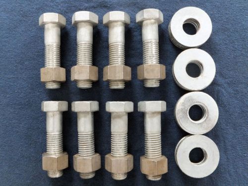 ( 8 ) 7/8&#034; x 4&#034; hex head galv. bolts with nuts and 16 washers (unused) for sale