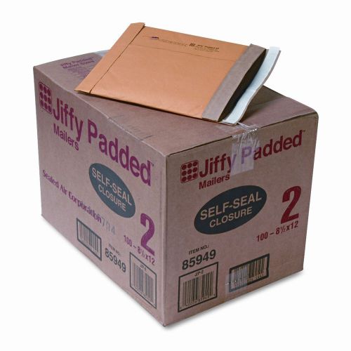 Sealed Air Corporation Jiffy Padded Self-Seal Mailer, Side Seam, #2, 100/Carton